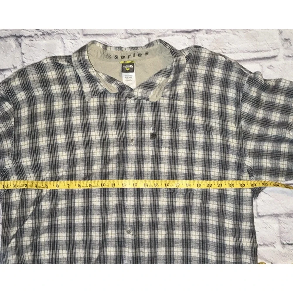 VTG 90s The North Face‎ A5 Series SS Button Up Shirt Sz XXL Plaid TNF Climbing